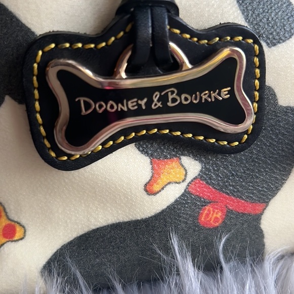 RARE Vintage Dooney & Bourke Scottie Dog Tassel Tote Purse #16044B - Whi… - Picture 3 of 14